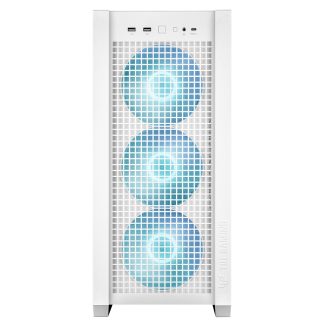Asus TUF Gaming GT302 ARGB Case w/ Glass Window, E-ATX, 4x ARGB Fans, Interchangeable Side Panel, USB-C, Asus BTF Compatible, White