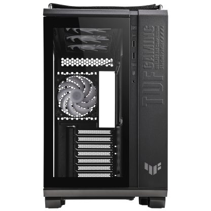 Asus TUF Gaming GT502 Plus Case w/ Front & Side Glass Windows, ATX, Dual Chamber, Modular Design, 4x ARGB Fans & Lighting Hub, USB-C, Carry Handles, Black