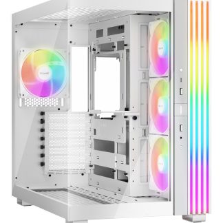 Be Quiet! Light Base 600 LX ARGB Gaming Case w/ Glass Front & Side, ATX, Invertible, 4x ARGB Fans, 1.33M ARGB Strip & Controller, USB-C, Asus BTF Compatible, White
