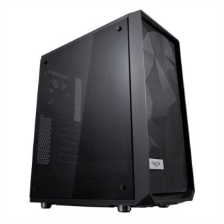 Fractal Design Meshify C (Dark TG) Gaming Case w/ Dark Tint Glass Window, ATX, Angular Mesh Front, High-airflow, 2 x 120mm Fans