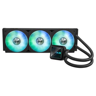 Asus PRIME LC 360 ARGB 360mm Liquid CPU Cooler, ARGB Fans, Customisable Infinity Mirror Lenses, Black