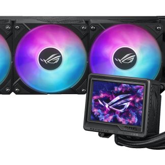 Asus ROG Ryujin III 360 ARGB Extreme 360mm Liquid CPU Cooler, 3x Enhanced Magnetic ROG ARGB Fans, Upgraded Customisable 3.5" LCD Display, Black
