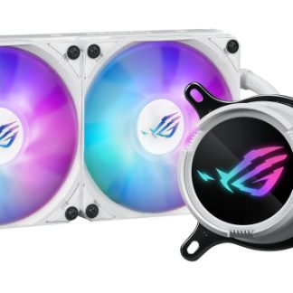 Asus ROG STRIX LC III 240 ARGB White Liquid CPU Cooler, 240mm, 7th Gen v2 Asetek Pump, ARGB Fans, Rotatable Water Block