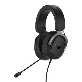 Asus TUF Gaming H3 7.1 Gaming Headset, 3.5mm Jack, Boom Mic, Surround Sound, Deep Bass, Fast-cooling Ear Cushions, Gun Metal