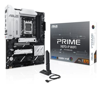 Asus PRIME X870-P WIFI, AMD X870, AM5, ATX, 4 DDR5, HDMI, 2 USB4, Wi-Fi 7, 2.5G LAN, 4x M.2