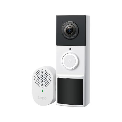 TP-LINK (TAPO D210) Smart Battery 2K 3MP Video Doorbell Camera w/ Chime, 6-Month Battery, Night Vision, AI Detection & Notification