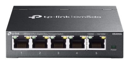 TP-LINK (ES205G) Omada 5-Port Gigabit Easy Managed Switch, 5x GB Ports, Metal Casing