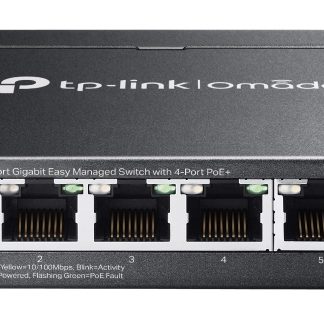 TP-LINK (ES205GP) Omada 5-Port Gigabit Easy Managed Switch with 4-Port PoE+, 5x GB Ports, Metal Casing