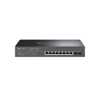 TP-LINK (SG2210MP) JetStream 10-Port Gigabit Smart Switch with 8-Port PoE+, 2 GB SFP Slots, Rackmountable