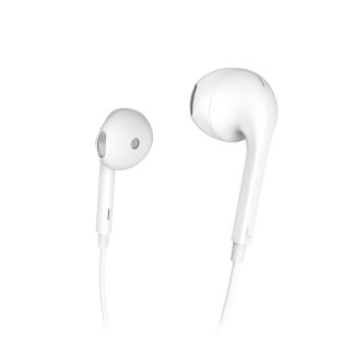 Hama (Glow) Apple/Lightning Earset with Microphone, Answer Button, Volume Control, White