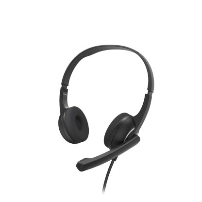Hama (HS-P150 V2) Ultra-lightweight Headset, 3.5mm Jack, Y-adapter, Padded Ear Pads, Inline Controls