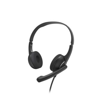 Hama (HS-USB250 V2) Lightweight Office Headset with Boom Microphone, USB, Padded Ear Pads, In-line Controls