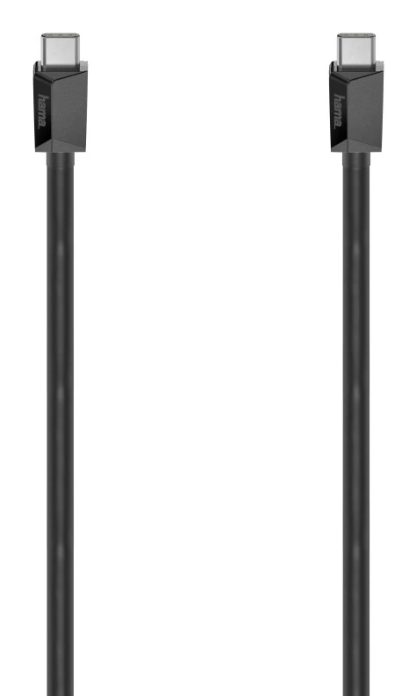 Hama 10Gbps USB-C to USB-C Charging Cable, E-Marker, USB 3.2 Gen2, 5A, 100W, 2 Metre, Black