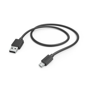 Hama USB-A to Micro USB Quick Charging Cable, USB 2.0, 1 Metre, Black