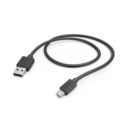 Hama USB-A to Micro USB Quick Charging Cable, USB 2.0, 1 Metre, Black