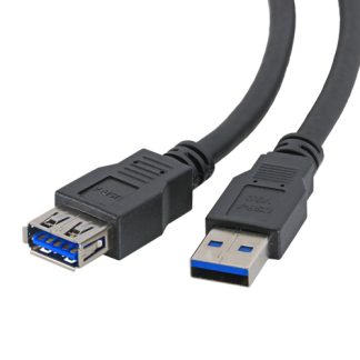 CNL 2M USB-A 3.0 M-F Bk PVC Ext.