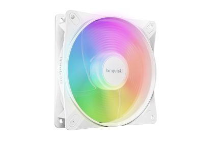Be Quiet! (BL133) Light Wings LX 120mm PWM Reverse Blade ARGB Case Fan, Rifle Bearing, Impeller w/ 16 LEDs, Daisy-Chain, Up to 1500 RPM, White