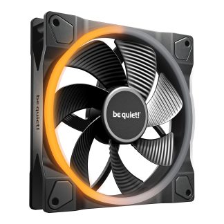 Be Quiet! (BL134) Light Wings 140mm PWM Reverse Blade ARGB Case Fan, Rifle Bearing, 20 LEDs, Front & Rear Lighting, Daisy-Chain, Up to 1300 RPM, Black