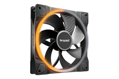 Be Quiet! (BL134) Light Wings 140mm PWM Reverse Blade ARGB Case Fan, Rifle Bearing, 20 LEDs, Front & Rear Lighting, Daisy-Chain, Up to 1300 RPM, Black