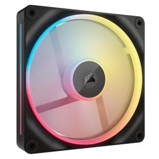 Corsair iCUE LINK LX140-R 140mm PWM Reverse Blade RGB Case Fan, 18 RGB LEDs, Magnetic Dome Bearing, 2000 RPM, Black, Single Fan Expansion Kit