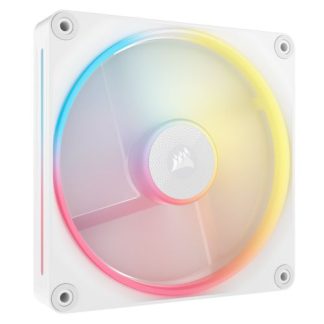 Corsair iCUE LINK LX140-R 140mm PWM Reverse Blade RGB Case Fan, 18 RGB LEDs, Magnetic Dome Bearing, 2000 RPM, White, Single Fan Expansion Kit