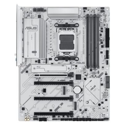 Asus B850 MAX GAMING WIFI W, AMD B850, AM5, ATX, 4 DDR5, HDMI, DP, Wi-Fi 6E, 2.5G LAN, 3x M.2, White