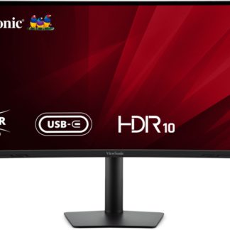 Viewsonic VA3820C 38 Inch UltraWide Quad HD LED Curved Monitor with USB-C Hub, 4.8ms,  HDMI, Display Port, 3840 x 1600, 75Hz, Speakers, Height Adjustable, Black