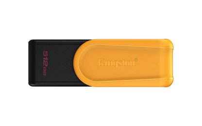 Kingston DataTraveler Exodia S DTXS/512GB USB Flash Drive, 512GB, USB 3.2, Black/Yellow, Swivel Cap Design