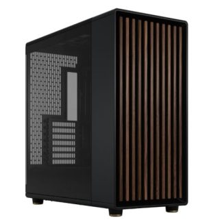 Fractal Design North XL RC Charcoal Black (TG Dark) Case w/ Dark Glass Window, ATX, 3 PWM Fans, USB-C, Walnut Front, Reverse Connector/Asus BTF Compatible