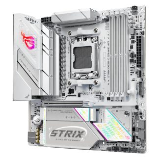 Asus ROG STRIX B850-G GAMING WIFI, AMD B850, AM5, Micro ATX, 4 DDR5, HDMI, DP, Wi-Fi 7, 2.5G LAN, RGB, 4x M.2, White