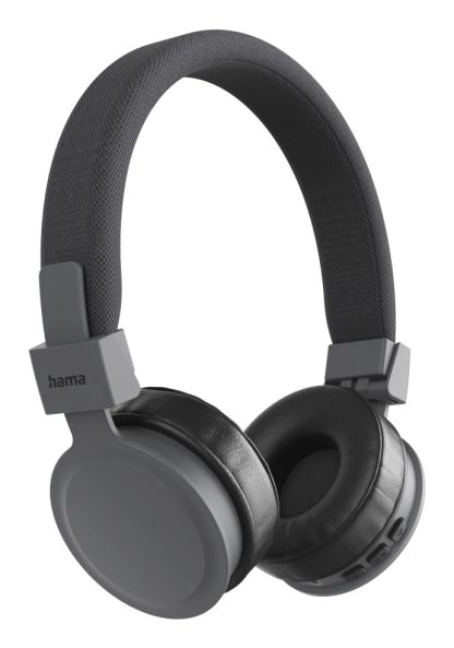 Hama (Freedom Lit III) Bluetooth Headset w/ Mic, 3.5mm Jack/USB-C, Foldable, Up to 15hrs Battery, Black
