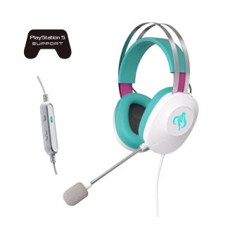 ASUS TUF Gaming H1 Gen II Hatsune Miku Edition Headset Wired Head-band USB Type-A Pink, Turquoise, White