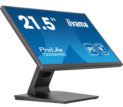 iiyama PROLITE T2252MSC-B2 21.5 Inch 10 Point Touchscreen IPS Monitor, Full HD, 5ms, USB Hub, HDMI, DisplayPort, Speakers, Black, Internal PSU, VESA